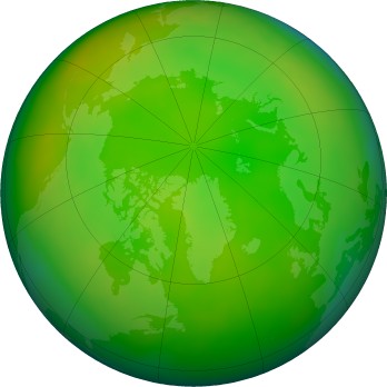 Arctic ozone map for 2022-06
